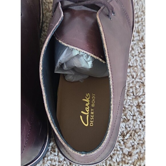NEW Clarks Originals Desert Men\'s Boot Sz. 12 Burgundy Leather Chukka Crepe Sole main image 10